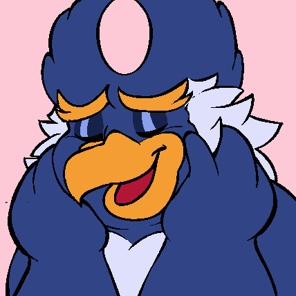 A drawing of the owner's fursona's hands up against their cheeks and sighing while their eyes are closed